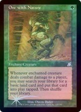 MTG - Scourge FOIL One With Nature!  Slightly Played!  FREE SHIPPING!