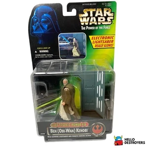 1996 Kenner Star Wars Power of the Force Obi-Wan Kenobi Electronic Power F/X - Bild 1 von 2