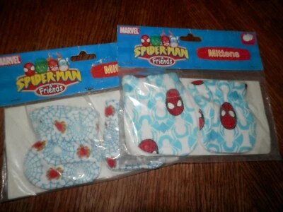 Guantes bebé Spiderman 0-6 meses, 2 juegos, nuevos con etiquetas Foto 1 de 3