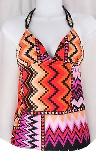 Mudd Juniors Swim Separates Aztec Style Geometric Halterkini Swimsuit Swimwear - Picture 1 of 5