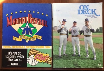 Seattle Mariners Game Program 1984.Mariners Game Scorecard 1986 - Image 1 of 4