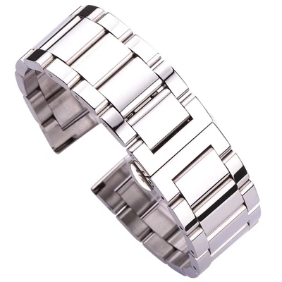 Edelstahl Uhrenarmband Massives Metallarmband 18–24 mm, Ersatzband Uhr Uhrband - Bild 1 von 4