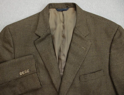 Chaqueta Blazer Burberry Para Hombre 46L Marrón Cuadros 100% Lana 2 Botones Pecho Único Foto 1 de 4