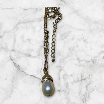 Collar Grueso Perla Boho Cuentas Tono Dorado Distintivo Foto 1 de 4