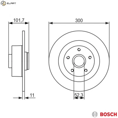 2x BRAKE DISC 0 986 479 573 FOR RENAULT K9K 846 1.5L M9R816/828/820/845 2.0L - Image 1 of 4