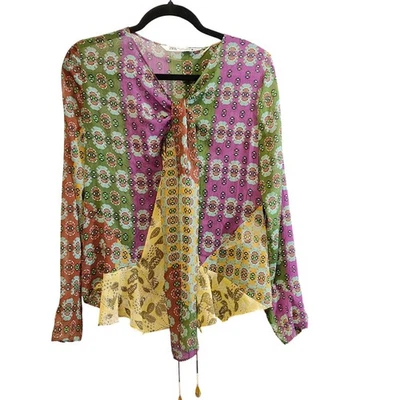 Blusa boho maximalista zodiaco edición limitada marroquí de Zara para mujer - talla grande Foto 1 de 4