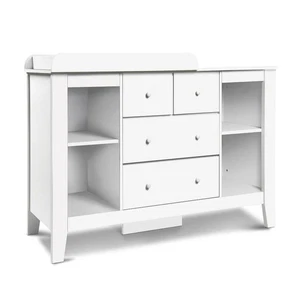 Baby Change Table Tall boy Drawers Dresser Chest Storage Cabinet White - Picture 1 of 6