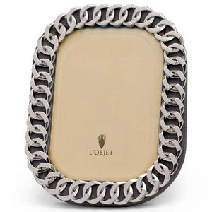 NEW L'Objet Cuban Link Frame Platinum 20x25cm - Picture 1 of 2