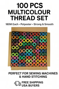 Threads Polyester Sewing Threads 100 pcs Set | 180M Each | Multicolor Box X-1 - Picture 1 of 4