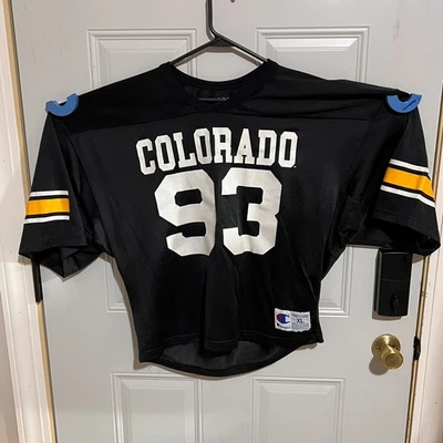 Vintage Champion Colorado Buffs CU Football Jersey #93- SZ XL Darius Holland USA - Image 1 of 4
