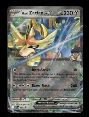 Pokemon Hop's Zacian ex - Double Rare SV: Scarlet & Violet Promo Cards SVP193 NM - Image 1 of 2
