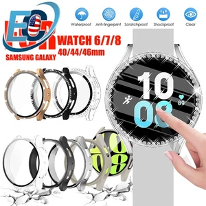 For Samsung Galaxy Watch 8 7 6 Full Cover Screen Protector Hard PC Case Diamond - Picture 1 of 25