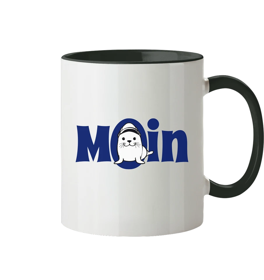 Moin Design mit Heuler - Tasse zweifarbig - Bild 1 von 1