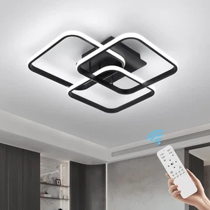 Modern Ceiling Light,Dimmable Black LED Ceiling Light Fixtures with Remote Co... - Picture 1 of 8
