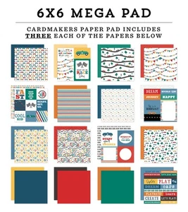 Mega almohadilla de papel para carteros de doble cara Echo Park 6"X6" - ¡Habitación! - Imagen 1 de 1