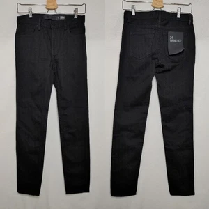 Alexander Wang 002 Denim Black Relaxed Slim Tapered Leg Jeans Size 24 Cotton New - Picture 1 of 11