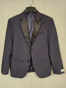 Neu mit Etikett Nordstrom Rack Smoking-Sakko marineblau/schwarz mit Besatz für Herren Größe 40 S Blazer  - Bild 1 von 6