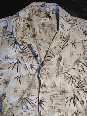 Camisa Hawaiana Pierre Cardin Bambú Abotonada Para Hombre Marrón Para Hombre Talla XL Algodón Foto 1 de 4