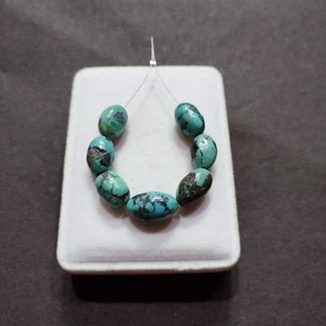 Türkis lose Perlen Edelstein Natur Tibet Türkis poliert ungefärbt Perlen - Bild 1 von 14