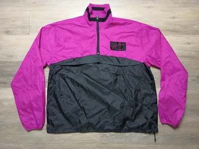 Jaqueta corta-vento Hondaline vintage scooter mania anos 80 anos 90 retrô 1/4 zíper bloco de cores - Imagem 1 de 4