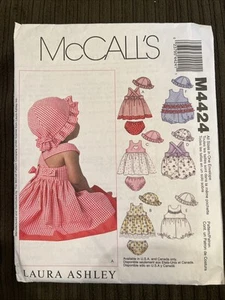 McCalls 4424 Dresses Rompers Panties Bloomers Hat Babies S XL Sewing Pattern - Picture 1 of 2