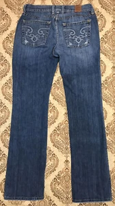 Lucky Brand Women's Designer Blue Jeans Size 4/27 Classic Rider Distressed Denim - Picture 1 of 8