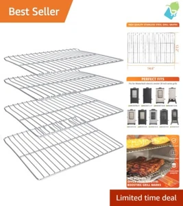 Juego de rejilla de parrilla de acero inoxidable duradero para fumadores Masterbuilt de 30 pulgadas - 4 piezas - Imagen 1 de 8
