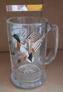 Vintage Schmidt Beer Collector Series Mallard Duck Wildlife Glass Beer Mug 5.5" - Picture 1 of 2
