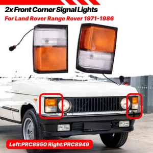 Intermitente delantero claro delantero para Land Rover Range Rover 1971-1986 amarillo blanco - Imagen 1 de 11
