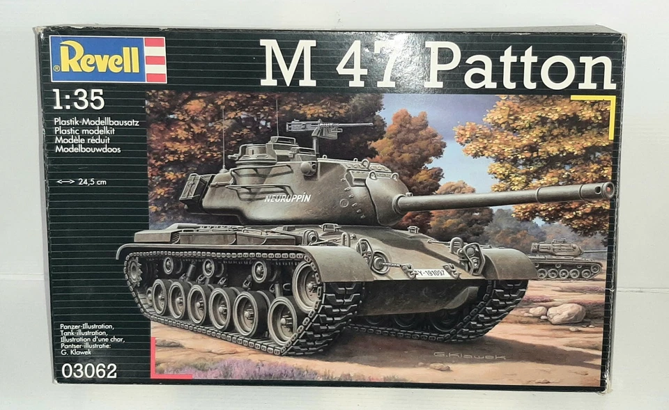 CARROARMATO M47 PATTON KIT MONTAGGIO REF.03062 REVELL SCALA 1/35 - Immagine 1 di 1