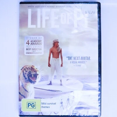 NEW Life Of Pi (DVD, 2012) Suraj Sharma, Irrfan Khan - Drama Adventure Fantasy - Image 1 of 4