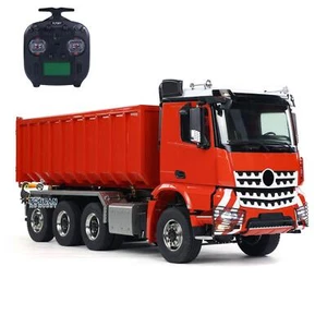 1:14 Metal RC Hydraulic Dumper 8WD Roll Off Dump Truck 3363 Rear Axle Steering - Picture 1 of 21
