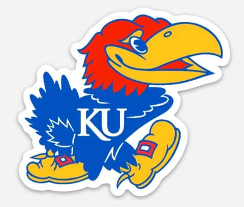 Kansas Jayhawks Logo Custom MAGNET For Fridge or Toolbox College Mascot Cover