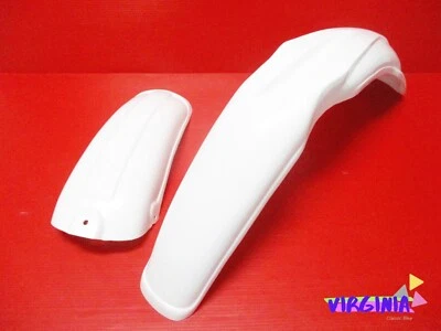 YAMAHA YZ125 YZ125D E F G YZ250 YZ250F WHITE F & R FENDER SET MOTOCROSS (vi1202) Foto 1 de 4