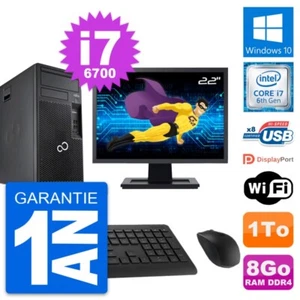 PC tour Fujitsu P557 Bildschirm 22 " Intel i7-6700 RAM 8Go Scheibe 1To Windows - Bild 1 von 8