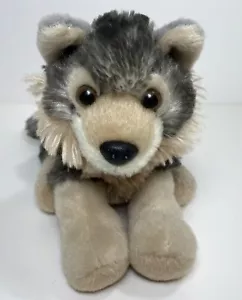 Wild Republic WOLF Mini CK Cuddlekins Peluche Animal de Peluche Realista 8" Gris Bronceado - Imagen 1 de 13