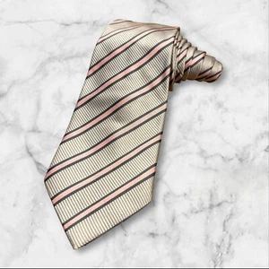 Donald J Trump Signature Collection Pink Gray Power Tie 100% Silk Handmade - Picture 1 of 7