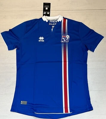 4900/64 EURO 2016 ERREA ISLANDA ICELAND ï¿½sland MAGLIA HOME MAGLIETTA T-SKYRTA. - Immagine 1 di 2