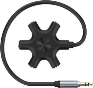 Multi Headphone Audio Splitter 5-Way Jack 3.5mm Audio Stereo Headset Splitter - Picture 1 of 6