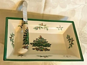 Spode Christmas Tree England Square Tray with Spreader - Picture 1 of 3