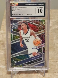 2023-24 Panini Spectra Ja Morant No.32 Meta Parallel /25 CGC Gem Mint 10 Memphis - Picture 1 of 2