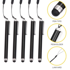5 Pcs Capacitive Pen Baby Touch Screen Stylus with Anti-lost Lanyard - Photo 1 sur 12