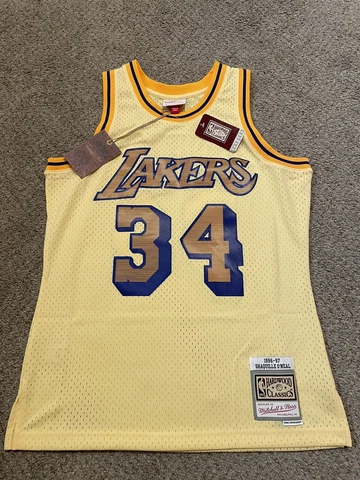 NWT Mitchell & Ness Jersey XL 1996-97 LA Lakers Space Knit RARE Shaq O’Neal $150 Cover
