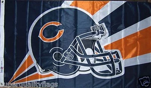 NEW 3X5 ft CHICAGO BEARS HELMET DESIGN FLAG - Picture 1 of 7