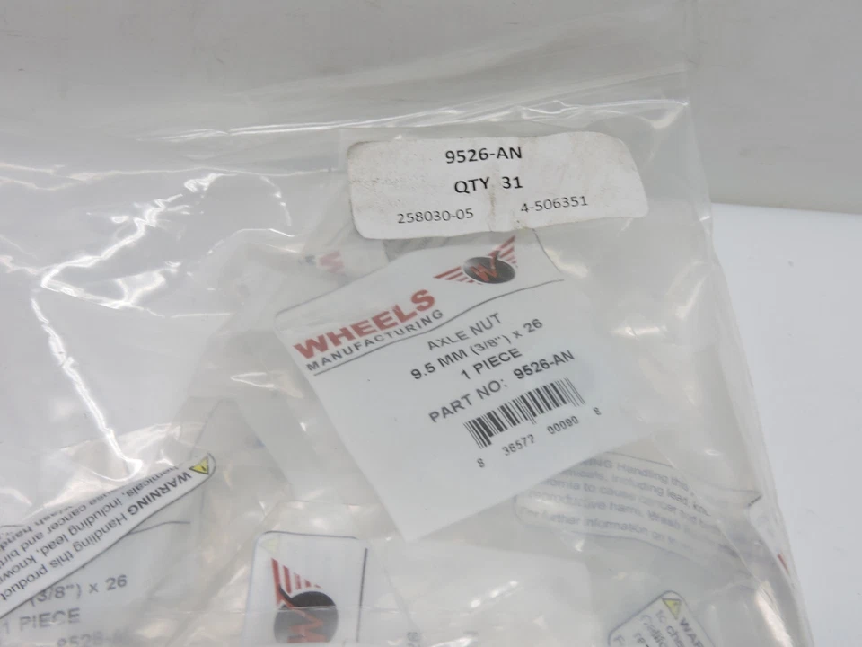 Wheels Manufacturing 9526-an 9.5 X 26tpi Outer Axle Nut