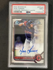 Jose Fermin - 2022 1st Bowman Chrome Prospect ON-CARD AUTO - PSA 9 MINT - Picture 1 of 2