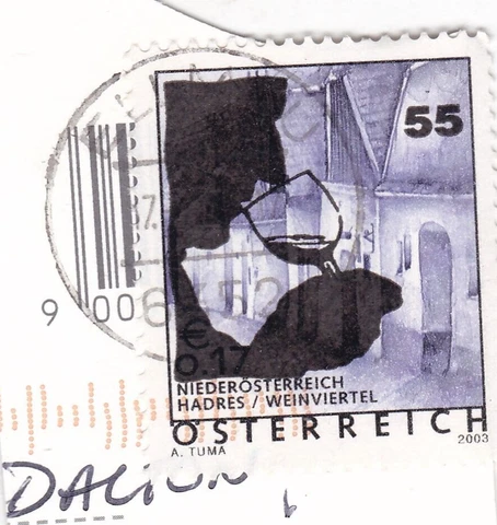 Ellmau cancel Austria on Niederosterreich 55c VGC Cover