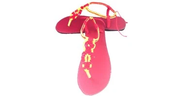 hermosas sandalias chanclas multicolores hechas a mano para mujer regalo piscina playa especial  Foto 1 de 2