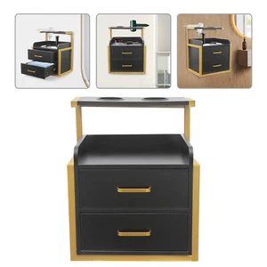 Moderno gabinete de almacenamiento de salón de 2 cajones montado en la pared gabinete de pared rectangular - Imagen 1 de 60