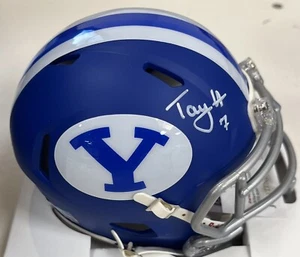Taysom Hill New Orleans Saints Autographed Mini Helmet JsA Byu Blue - Picture 1 of 1